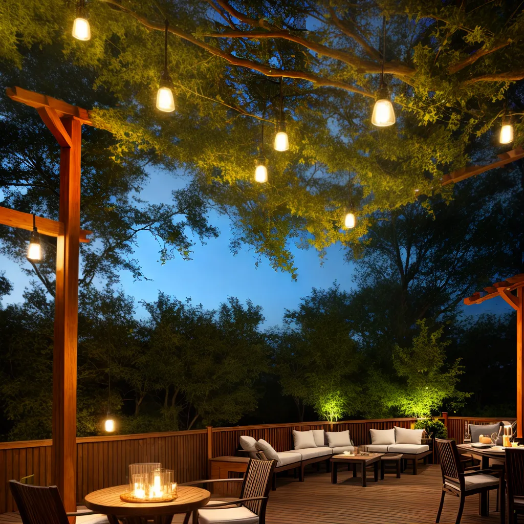 ambiente externo luzes pendentes conforto