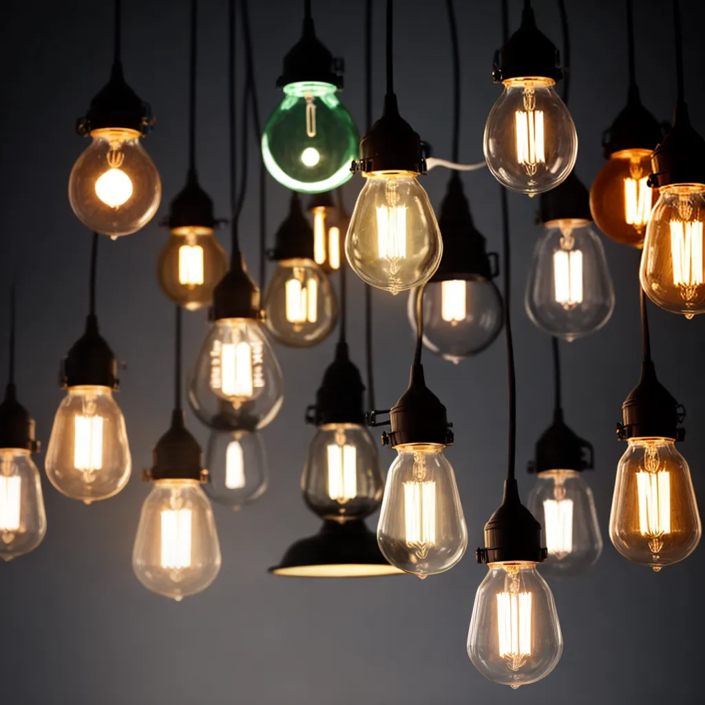 lampadas variedade formatos tamanhos pendente