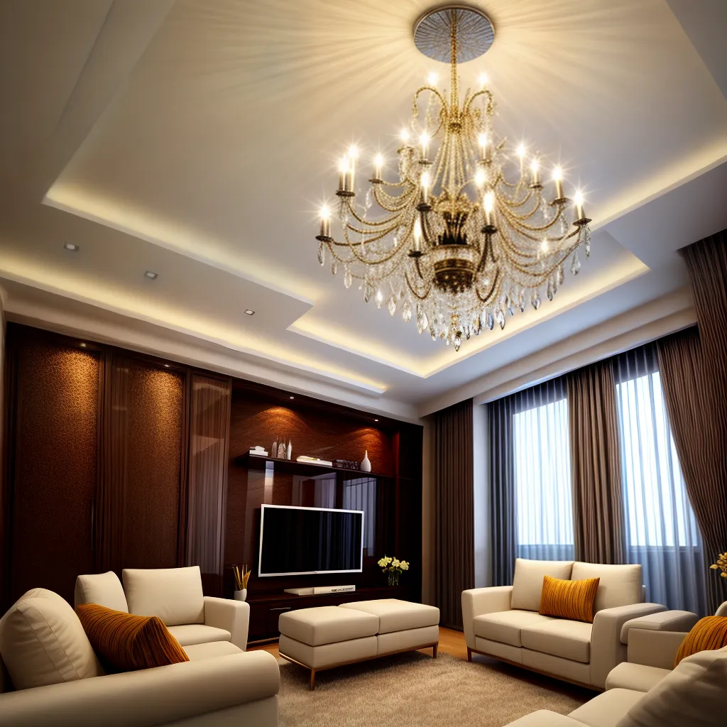 sala decorada chandelier elegante sala decorada chandelier elegante