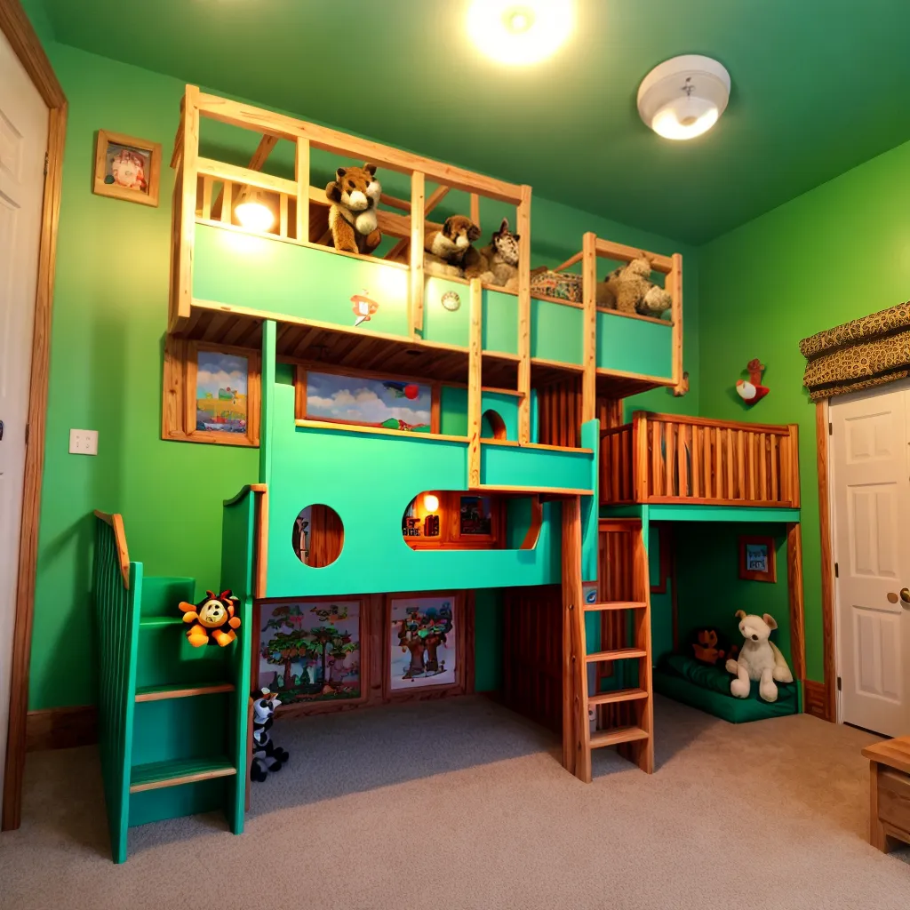quarto infantil aventura beliche jungle