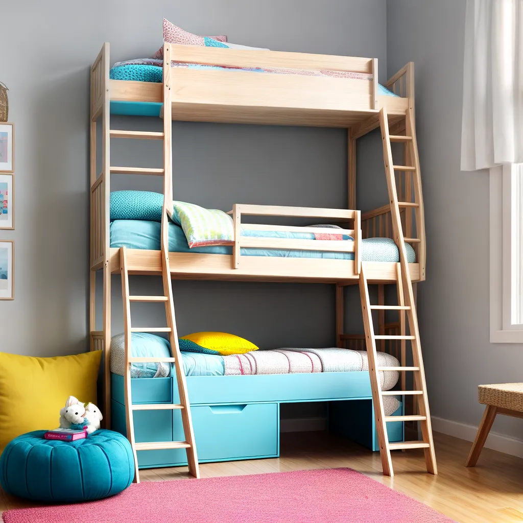quarto infantil beliche escada segura