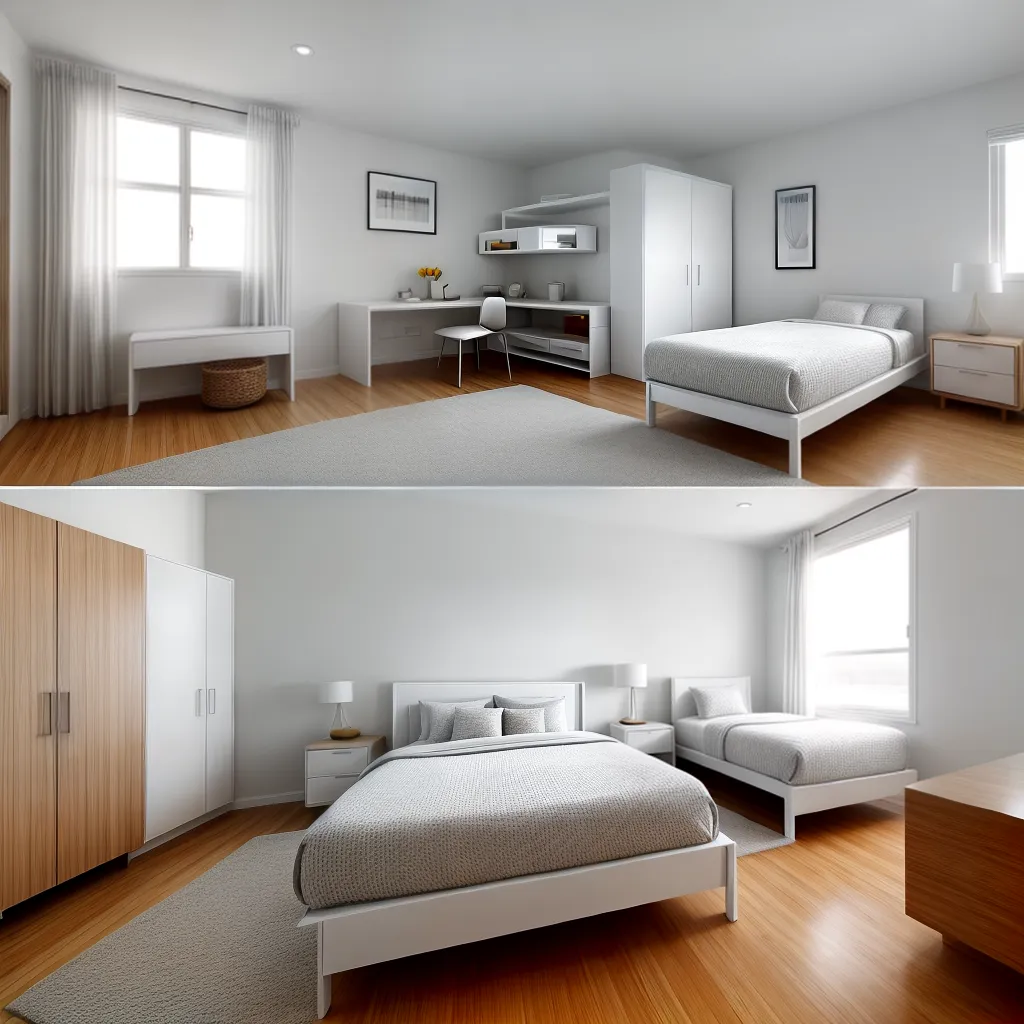 quarto moderno beliche minimalista