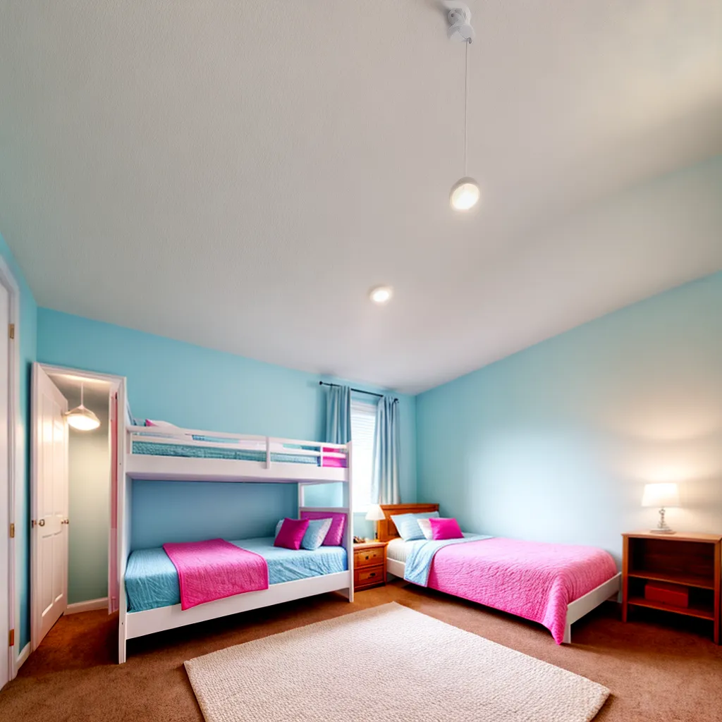 quarto acoalhador beliche luzes suaves