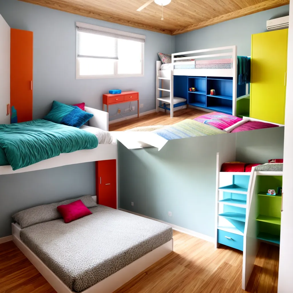 quarto moderno beliche colorido 4