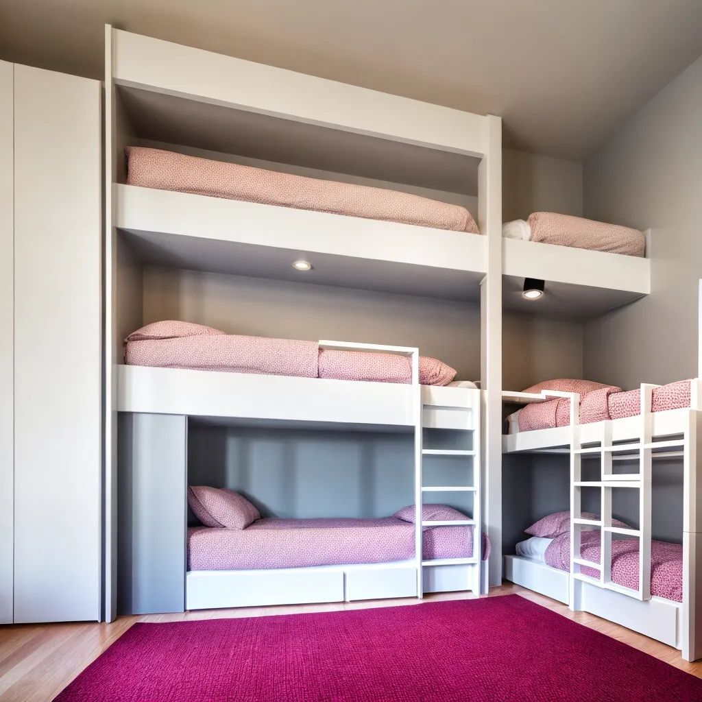 beliche triplo moderno armazenamento decoracao