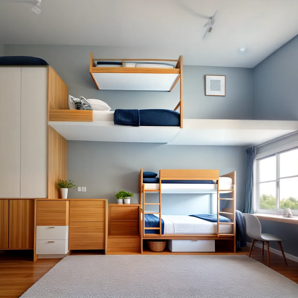 beliche triplo moderno quarto minimalista 1