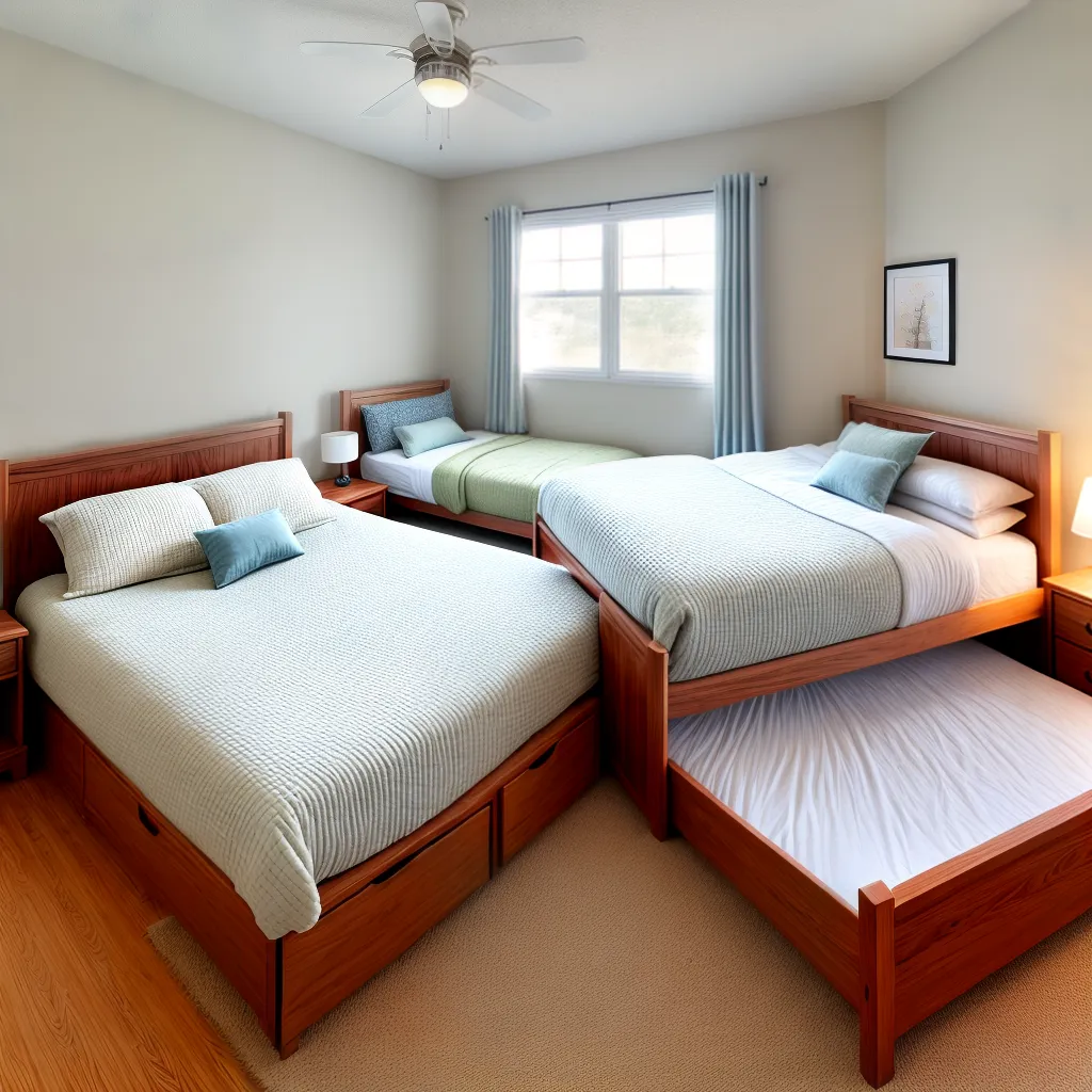quarto hospedes beliche trundle conforto
