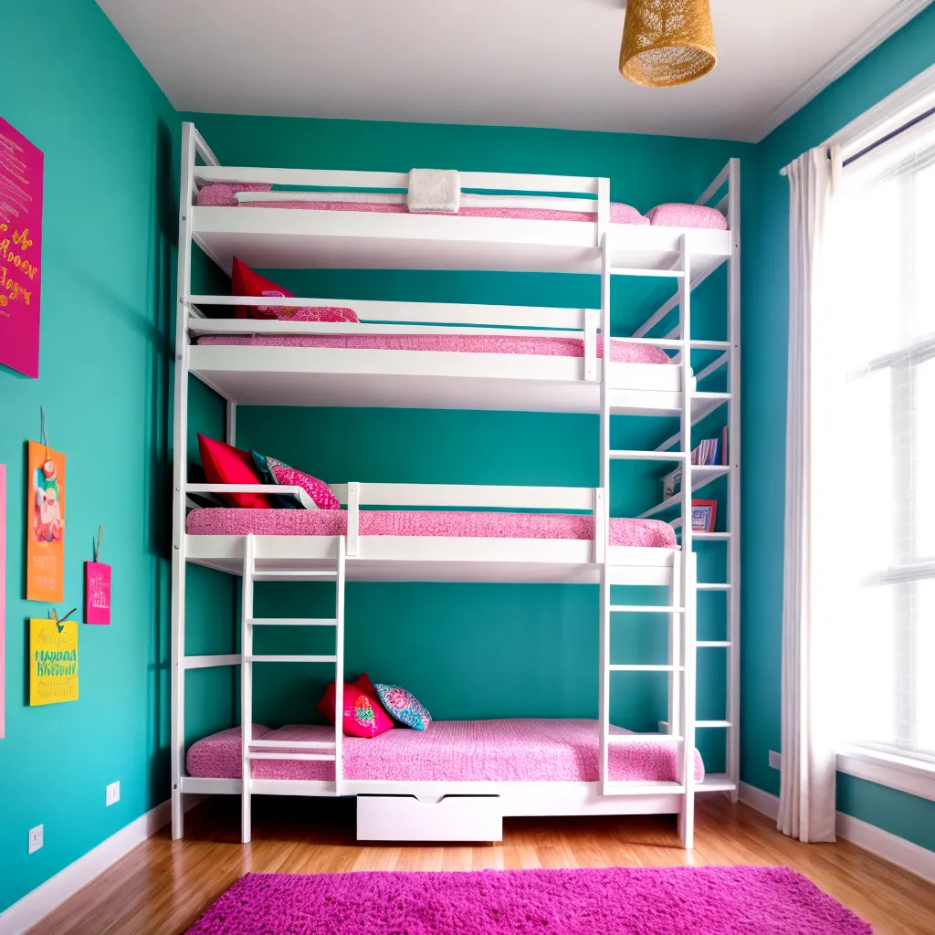 quarto estudante triplo beliche moderno