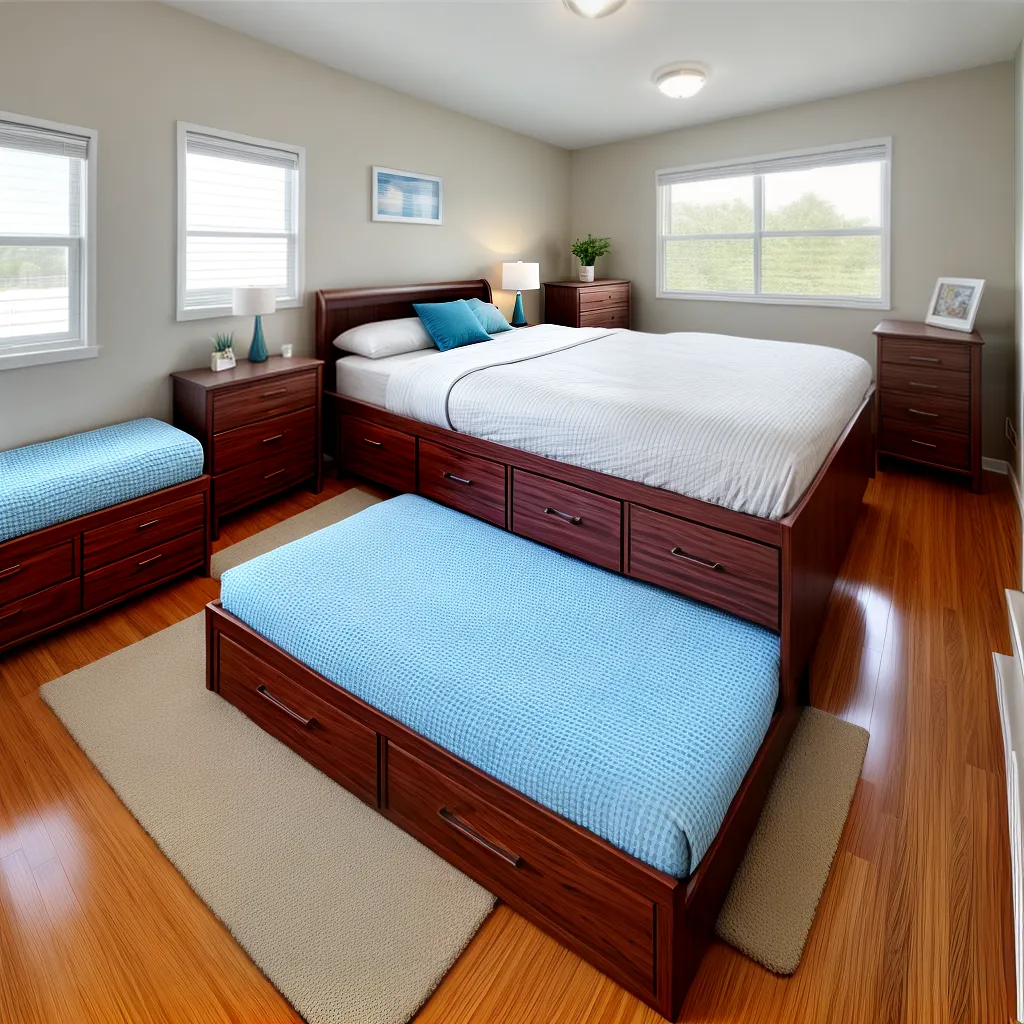 quarto moderno cama gavetas