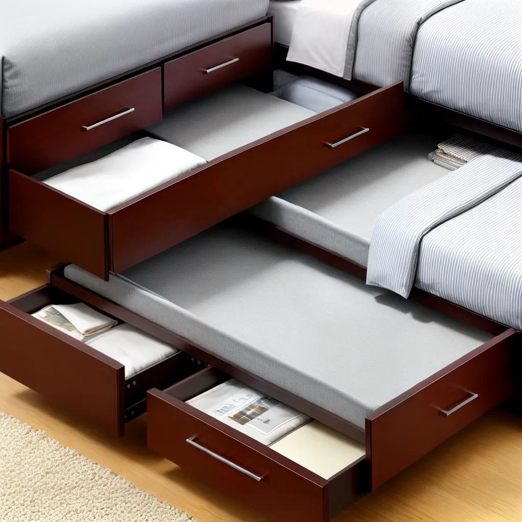 cama trundle moderna gavetas organizacao