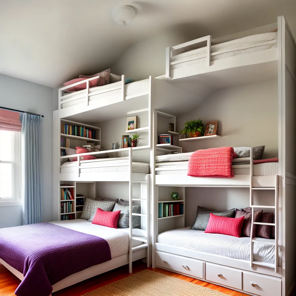 quarto triplo beliche cores luzes