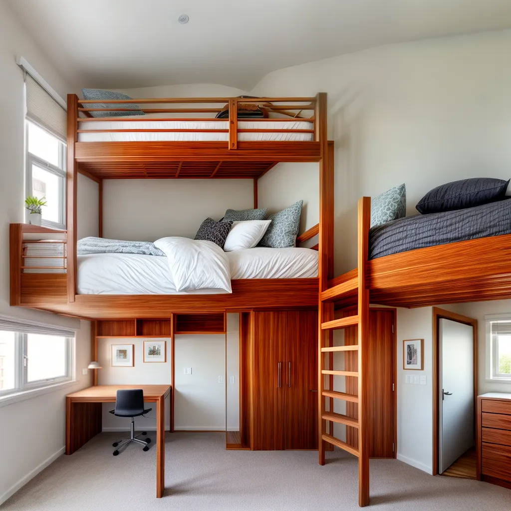 quarto moderno cama trelica escada 1