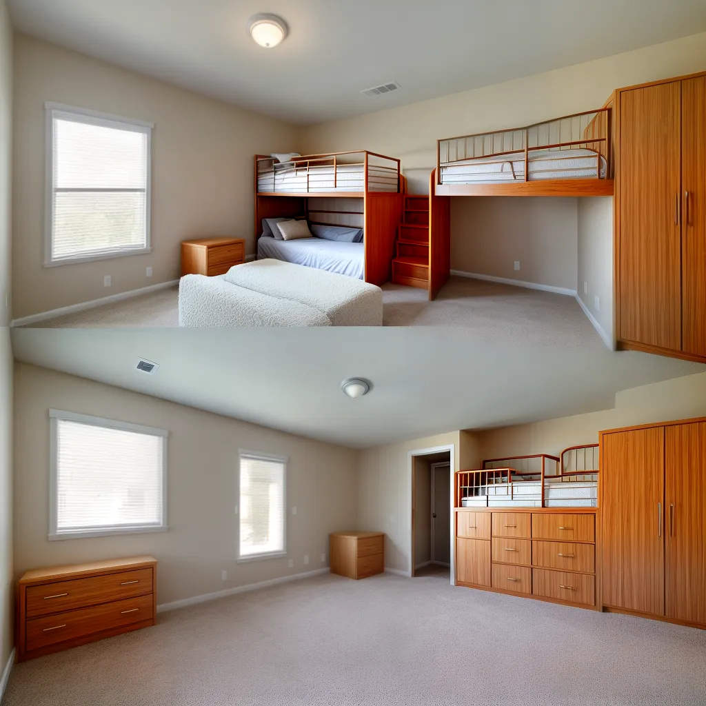 quarto moderno cama trelica escada 2
