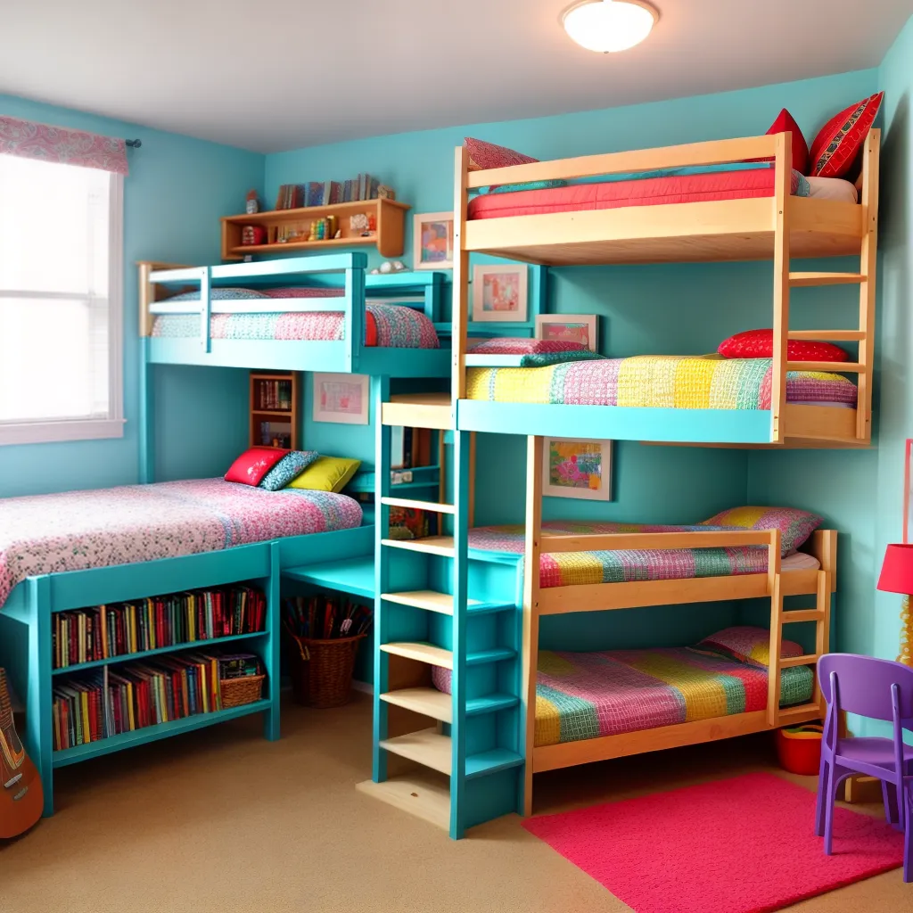 quarto infantil triplo beliche criativo