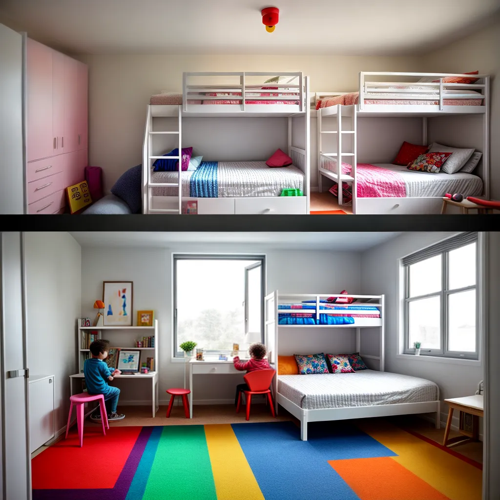 quarto infantil cama tripla atividades