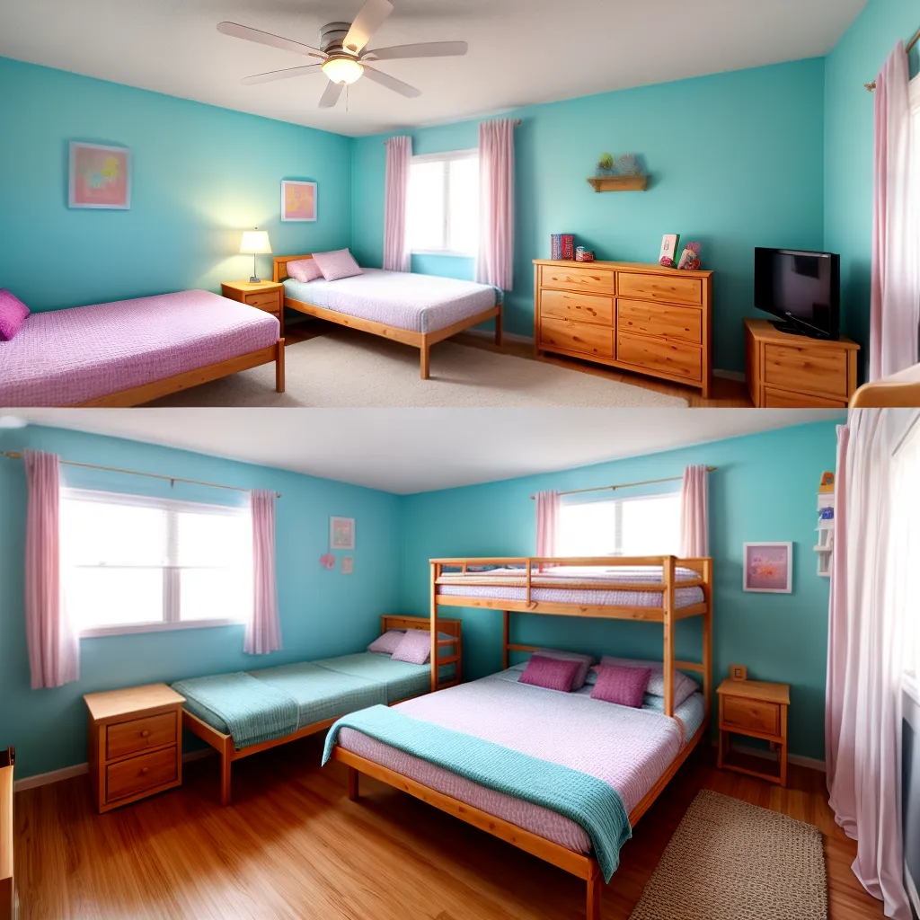 quarto compartilhado triplo beliche 2