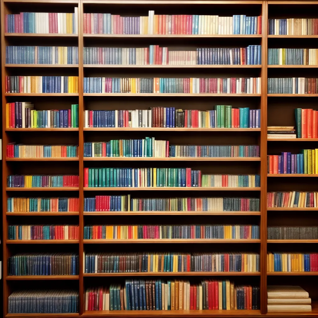 estante organizada livros generos