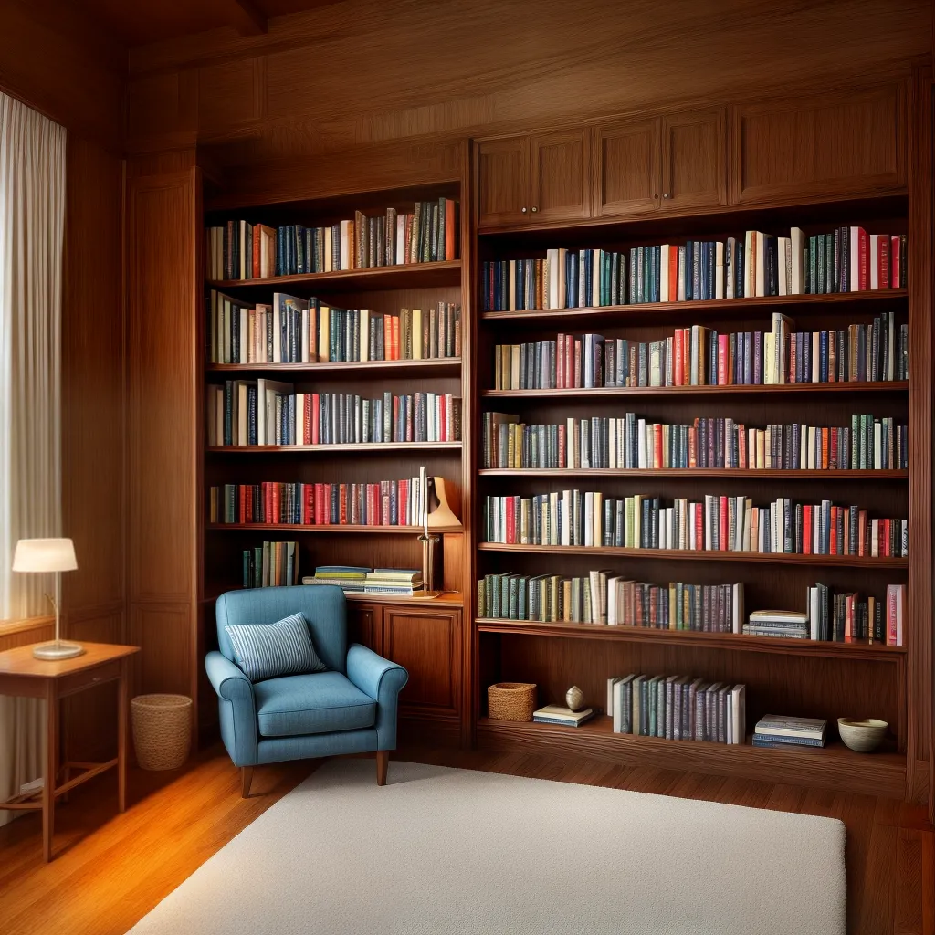 biblioteca lar acolhedora livros organizados