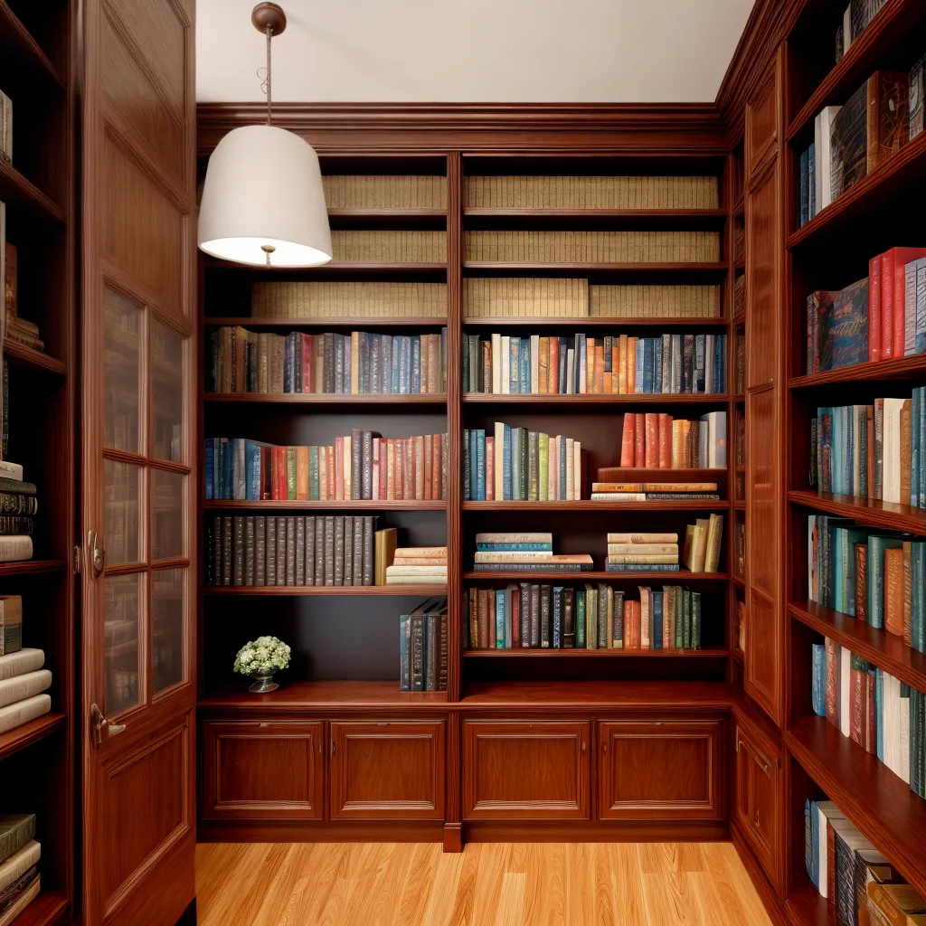 biblioteca lar madeira livros poltrona