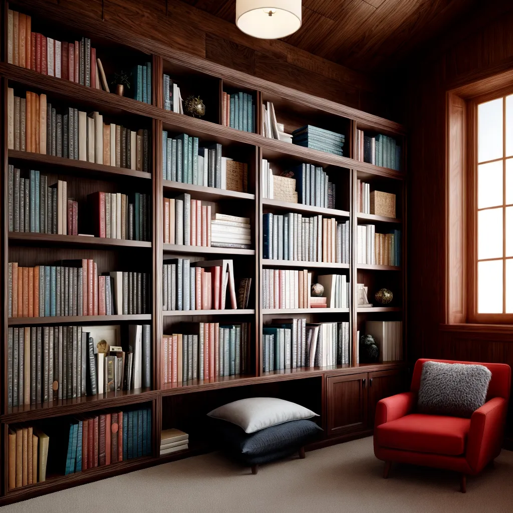 biblioteca acochegante livros cadeira leitura