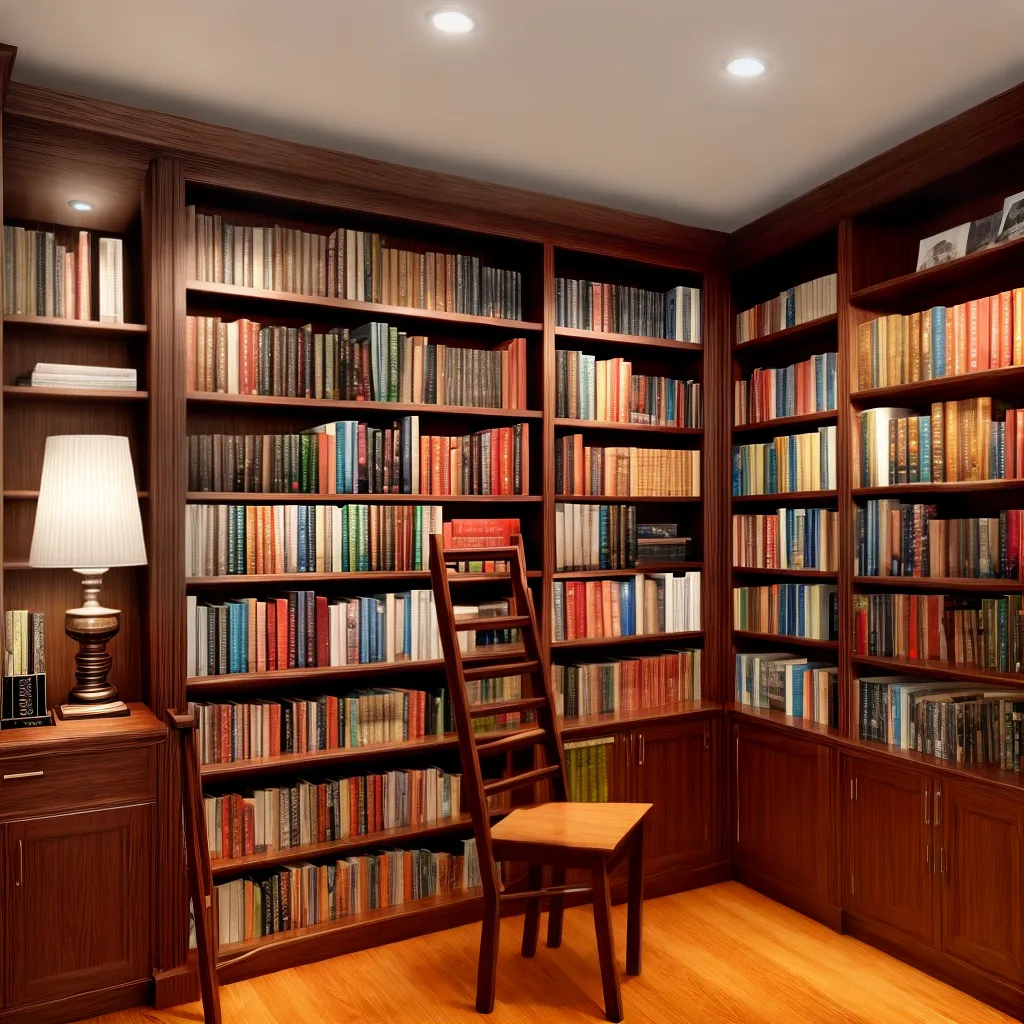 biblioteca acochegante livros iluminacao