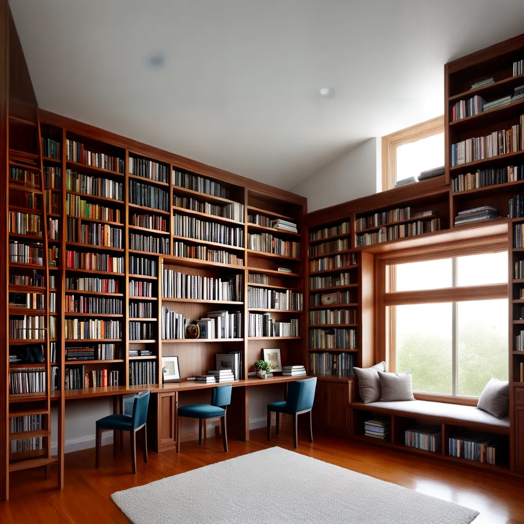 ninho leitura biblioteca lar moderno