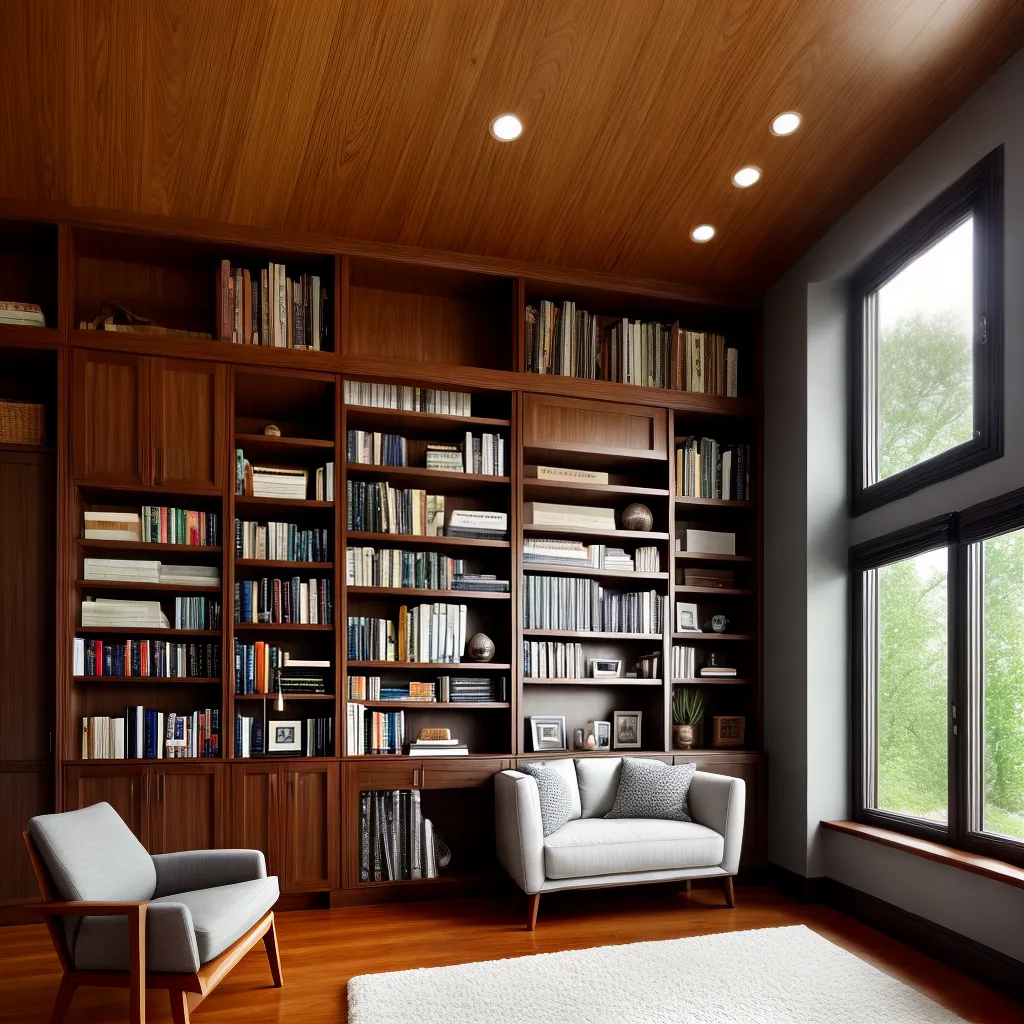 cantinho leitura moderno livros poltrona
