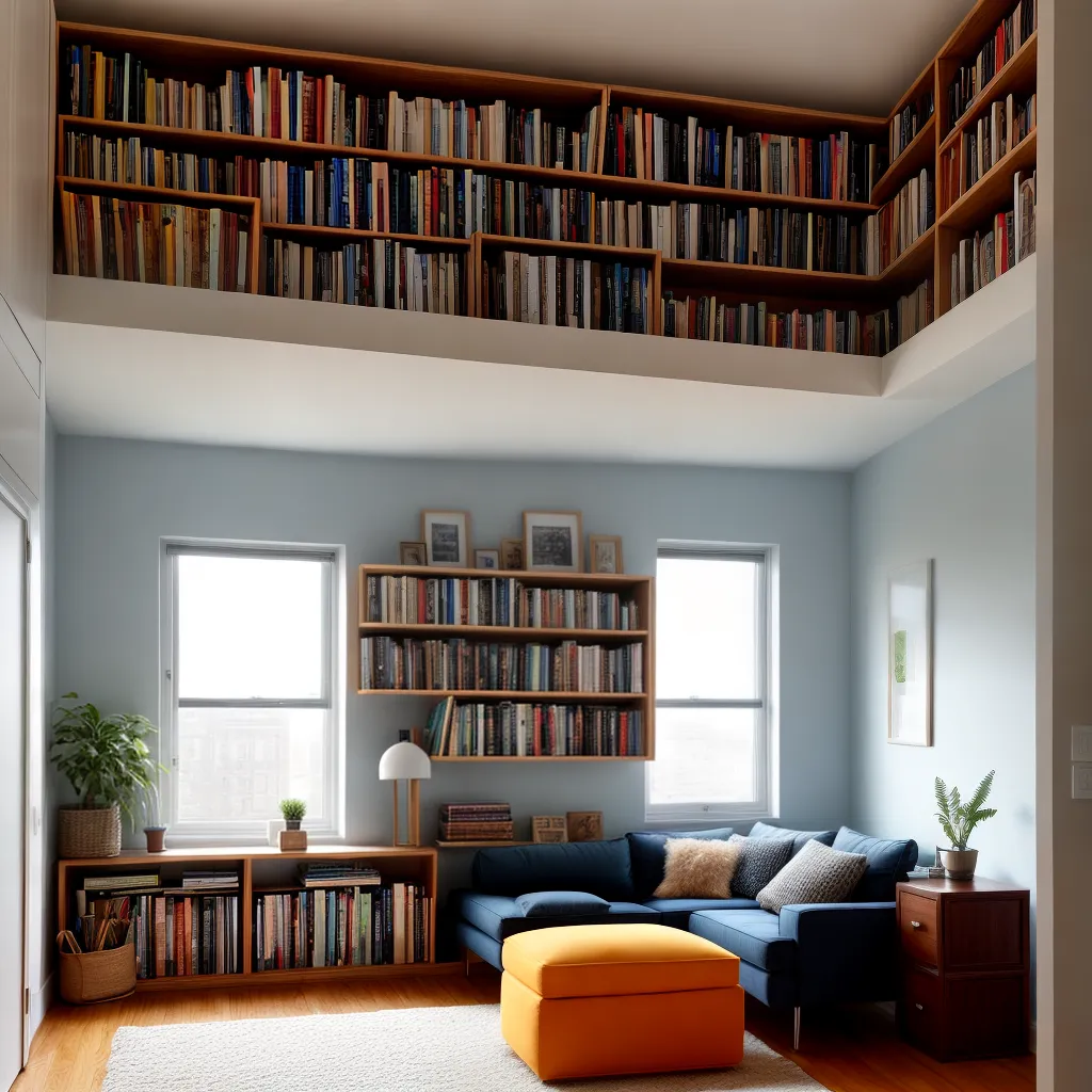 cantinho leitura apartamento organizado