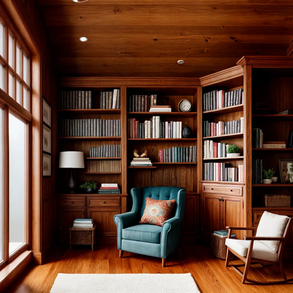 biblioteca acochegante plantas janelas