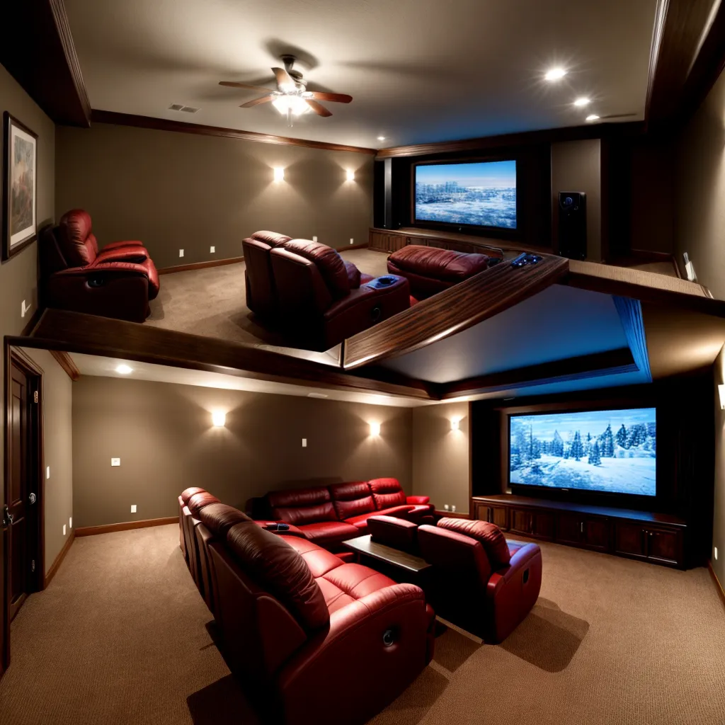 sala cinema caseira luz ambiente