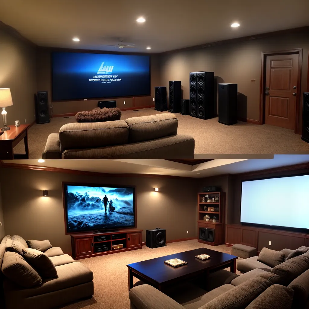home theater ambiente acolhedor