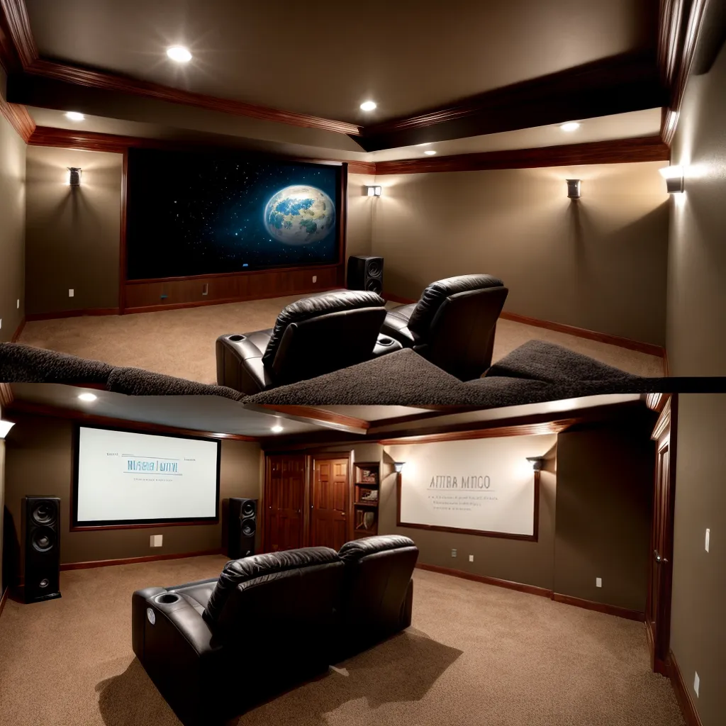 sala cinema caseiro aconchegante