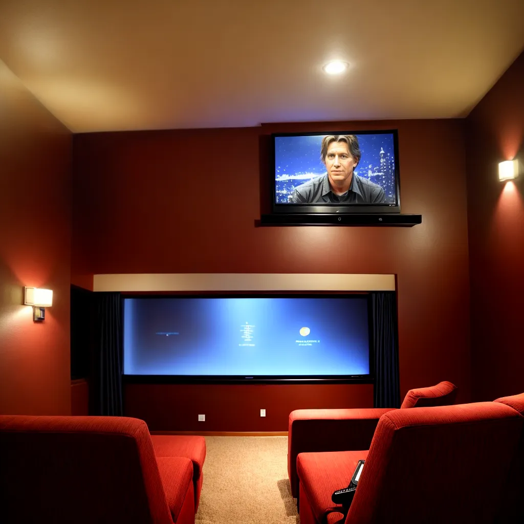 sala cinema caseira ambiente acolhedor
