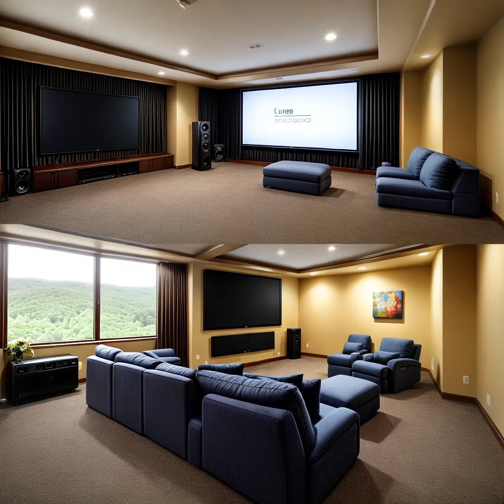 sala cinema caseira recliners acustica