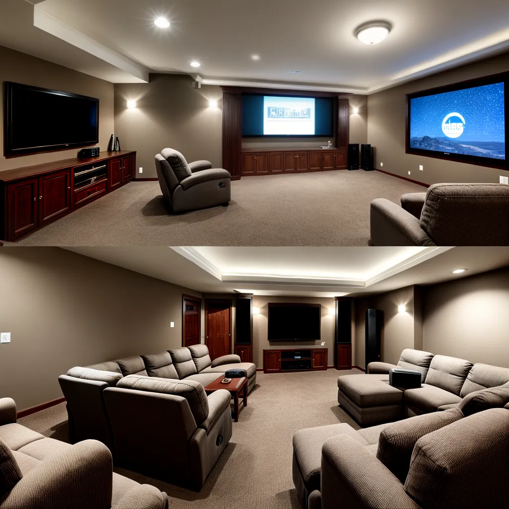 sala cinema caseira conforto acustica
