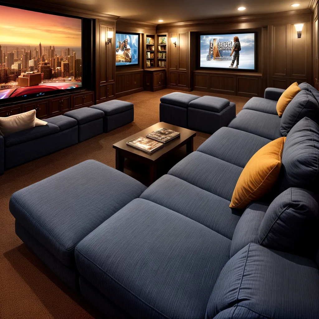 home theater ambiente aconchegante