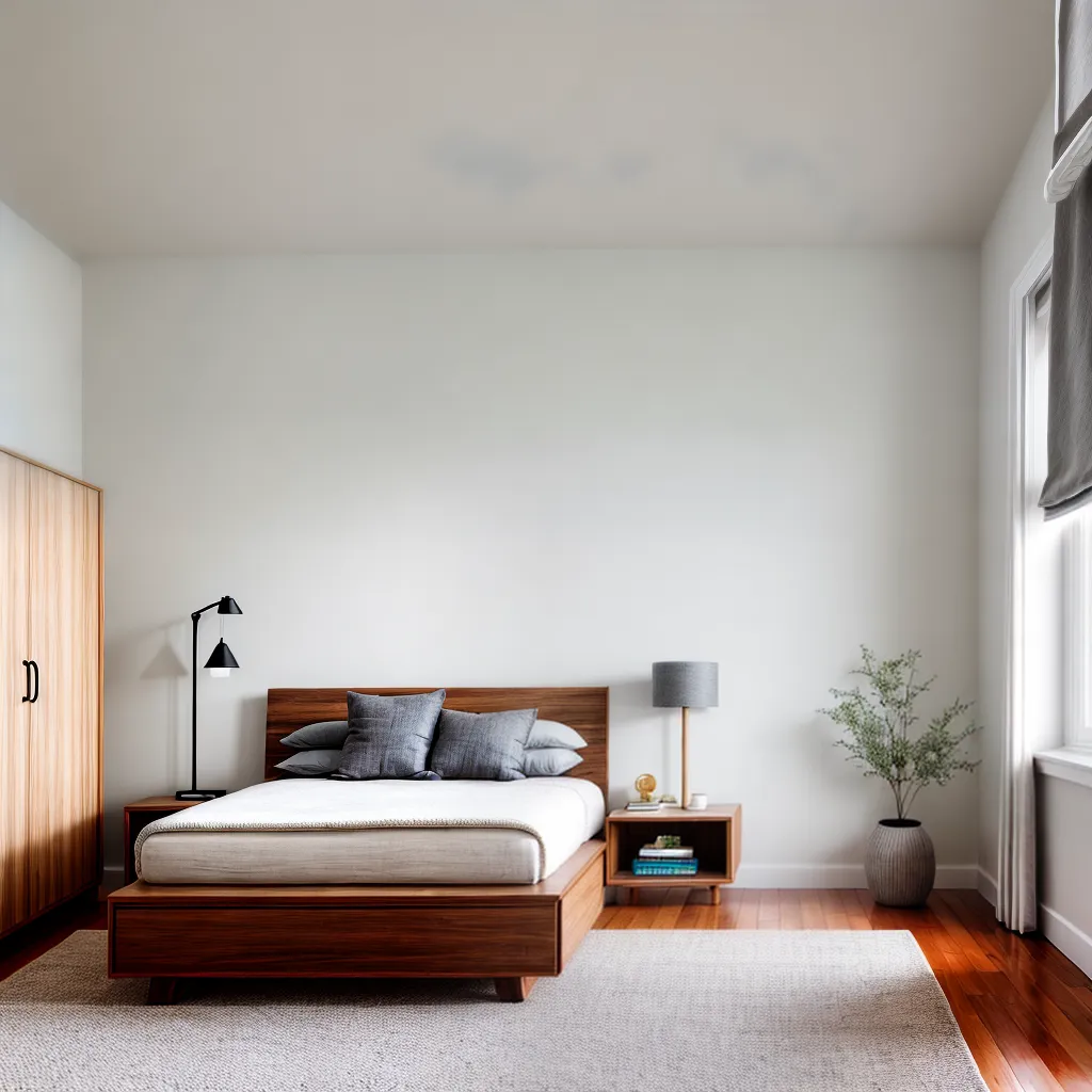 quarto aconchegante cama organizada