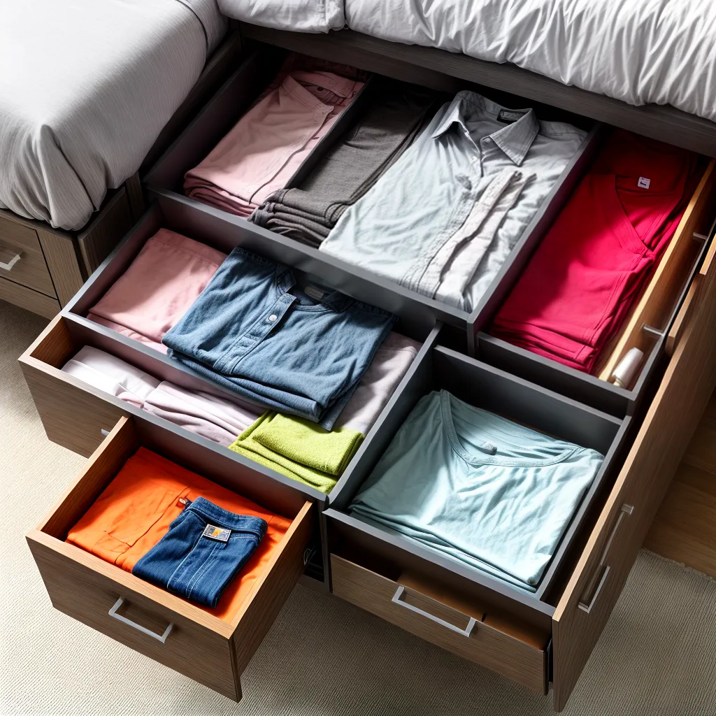 gaveta organizada roupas acessorios