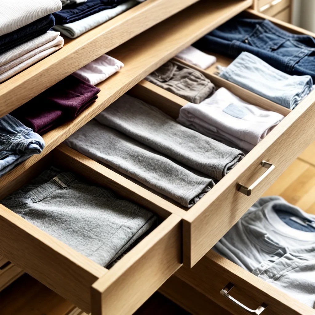 gaveta organizada roupas meias