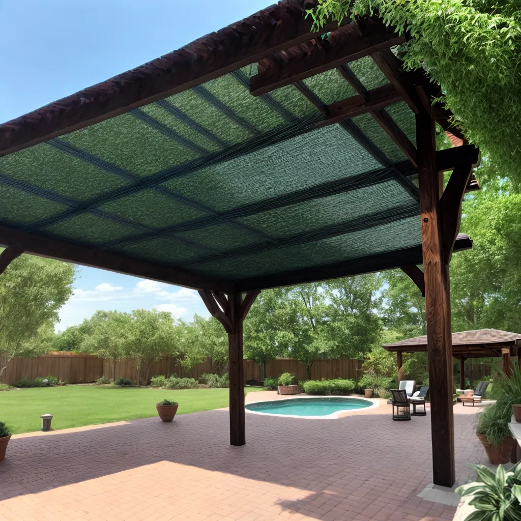patio pergola protecao mobiliario confortavel