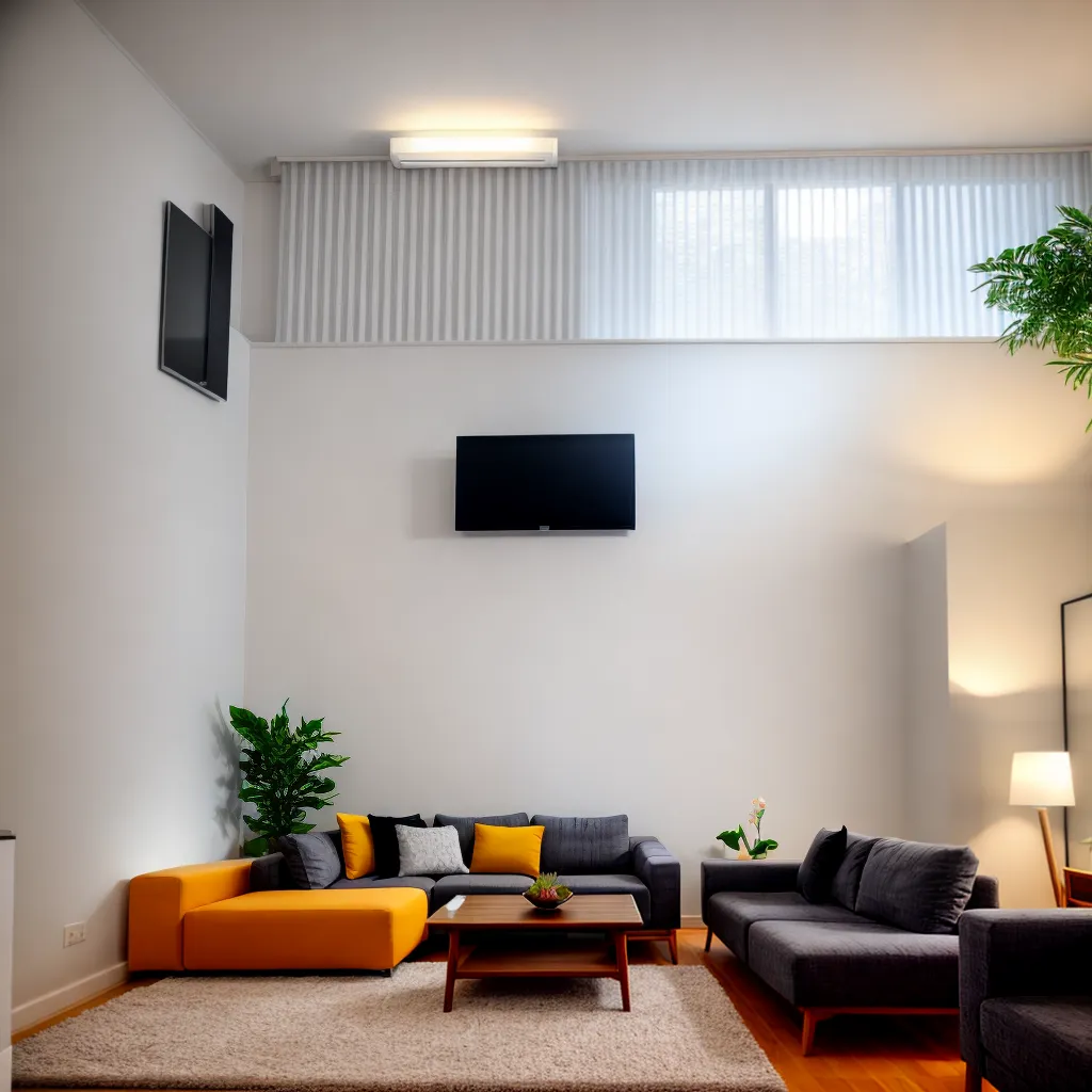 sala estar aconchegante ar condicionado
