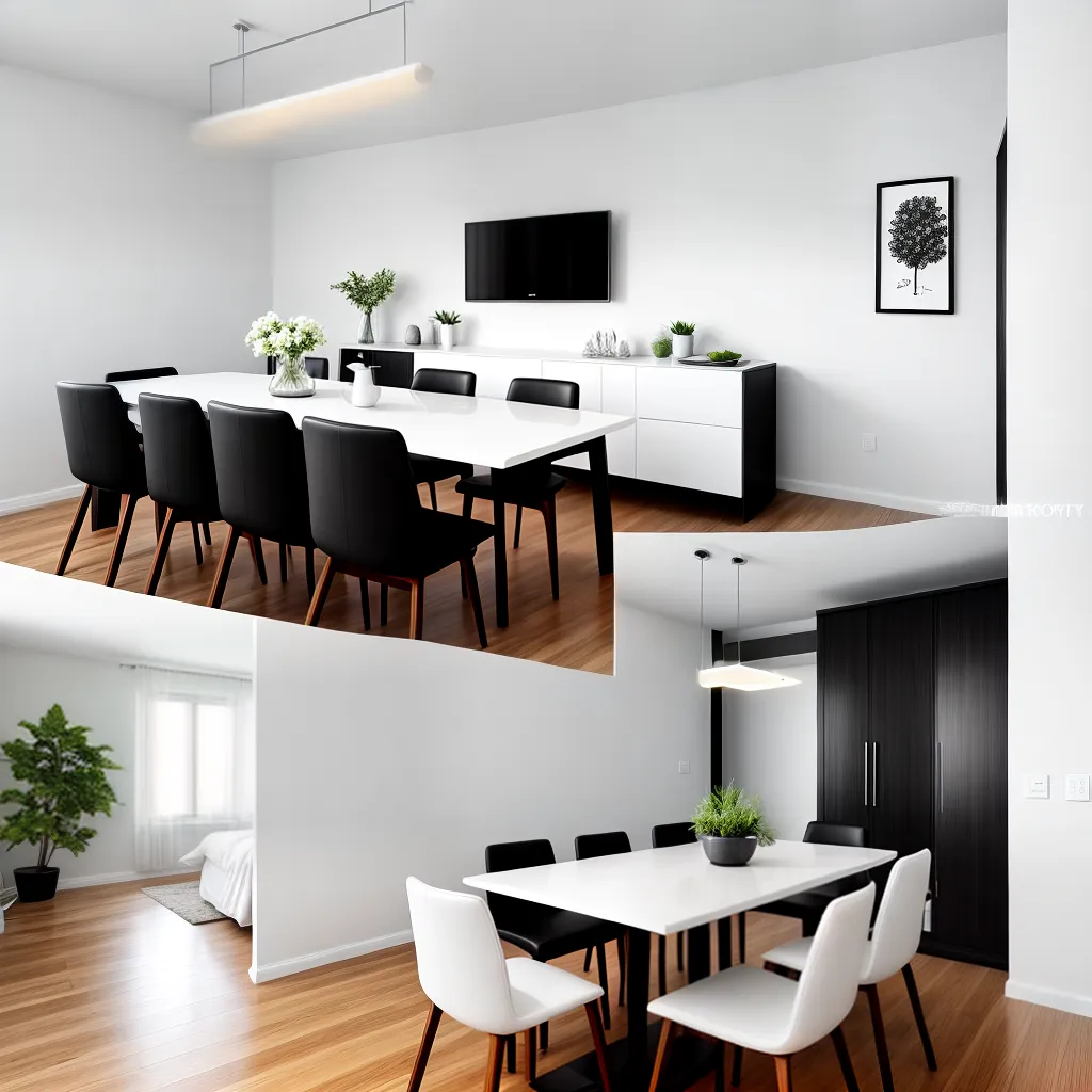 mesa jantar branca minimalista arte
