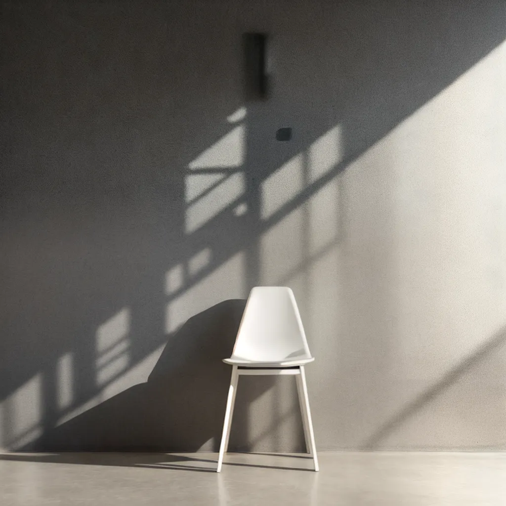 cadeira branca minimalista