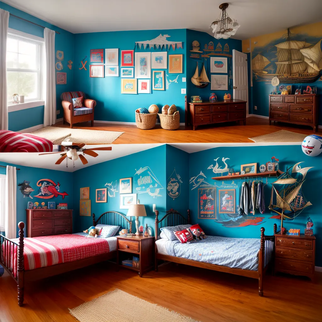 quarto infantil navio pirata decoracao