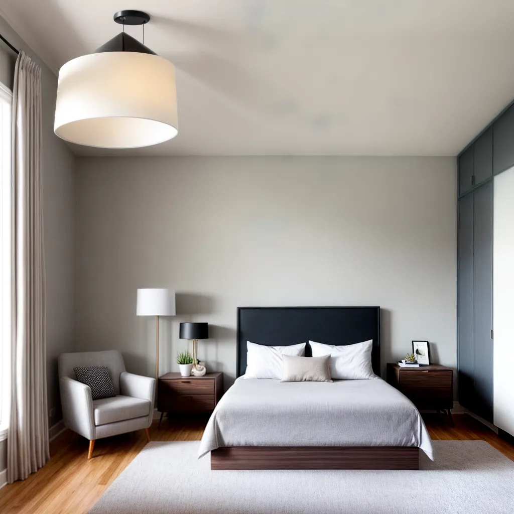 quarto moderno cama mesa integrada