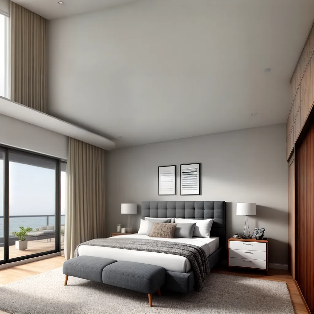 quarto acolhedor cama moderna