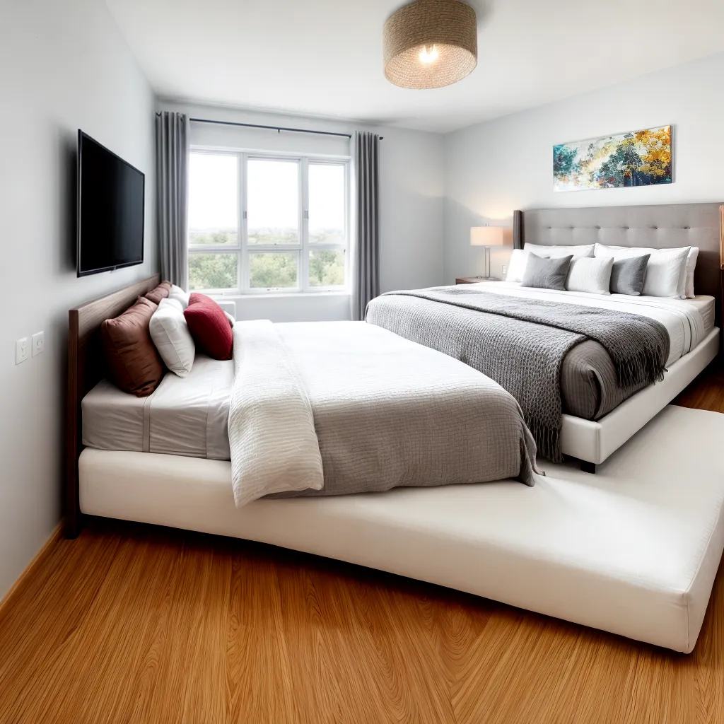 quarto cama moderna iluminada