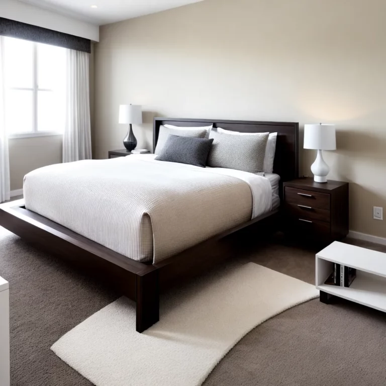 A Elegância de uma Cama com Criado-Mudo Integrado