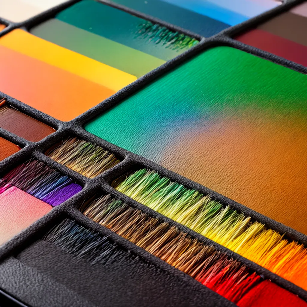 paleta cores vibrantes artista pincel