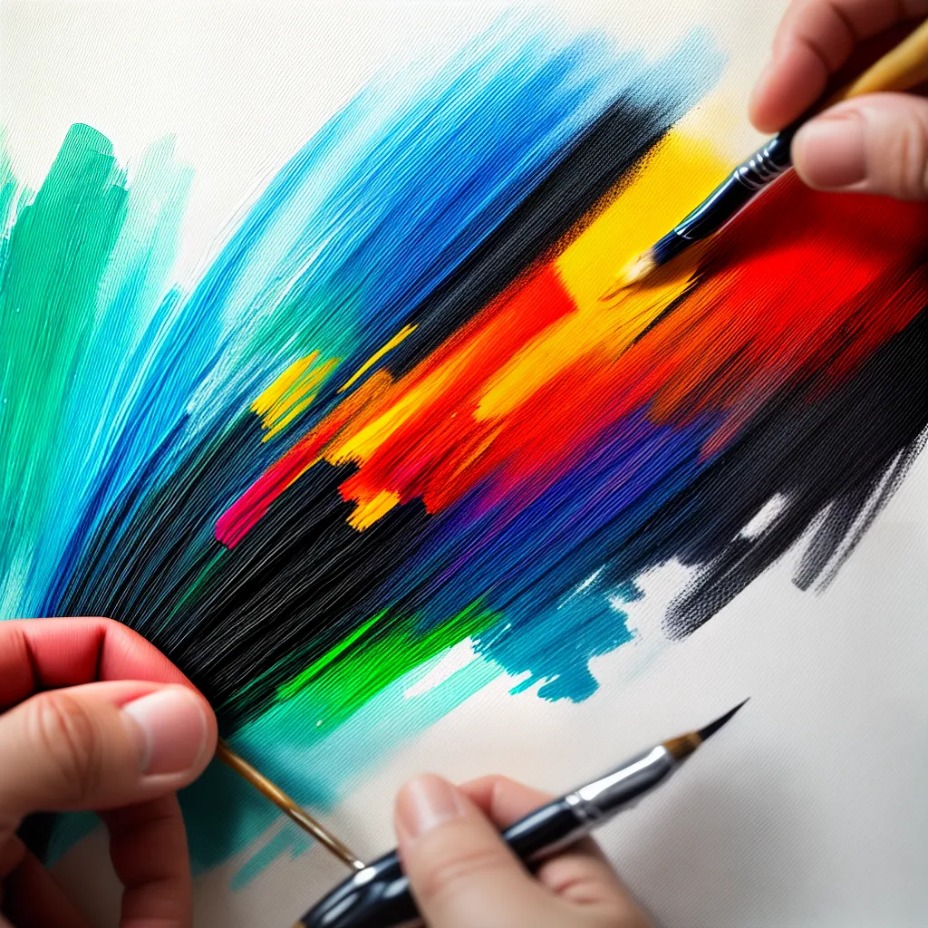 mao artista pincel pintura cores